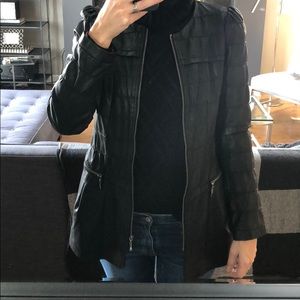 NWOT Faux Leather Jacket with Awesome Detail